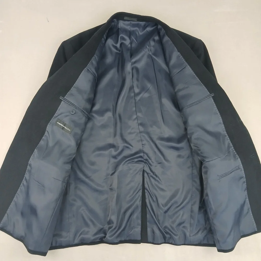 Andrew Fezza 42S‎ Mens Blazer Jacket Wool Silk Cashmere Black 22x31 44S